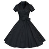 Robe Vintage Année 50 Noire Unie