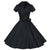 Robe Vintage Année 50 Noire Unie