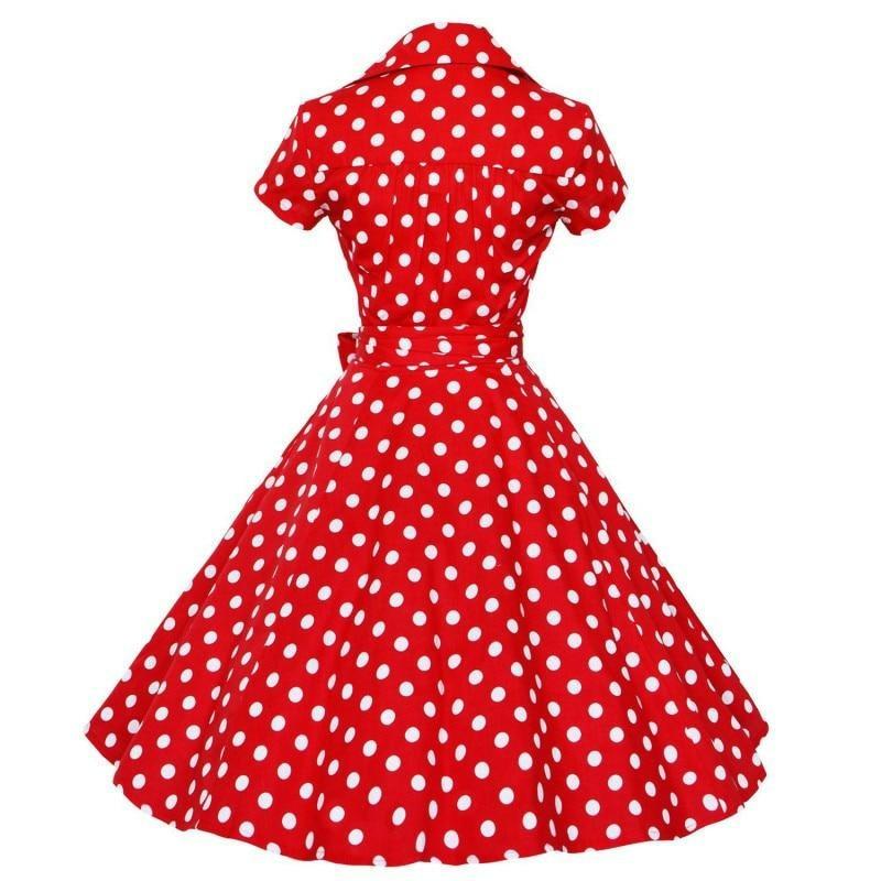 Robe Vintage Année 50 Rouge