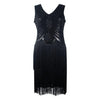 Robe Vintage Années 20 Art Déco Noir