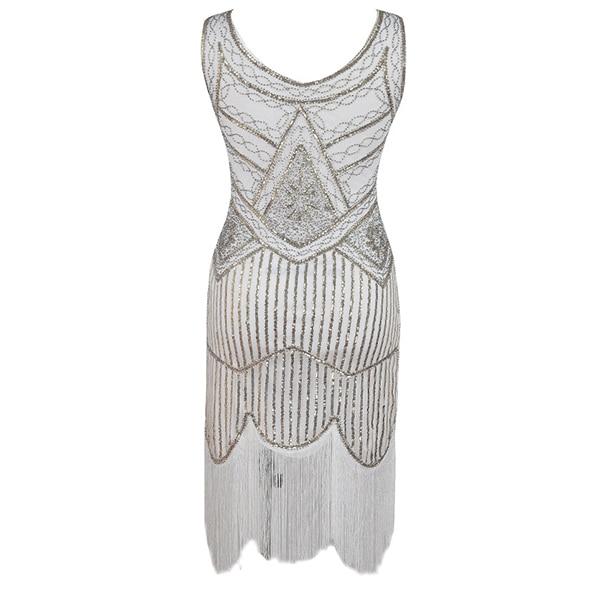Robe Vintage Années 20 Blanc