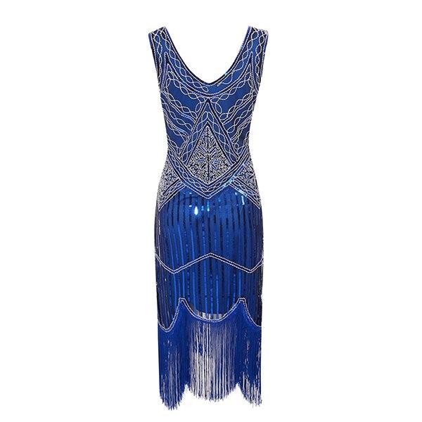 Robe Vintage Années 20 Bleu