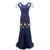 Robe Vintage Années 20 Charleston Bleu