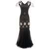 Robe Vintage Années 20 Charleston Noir
