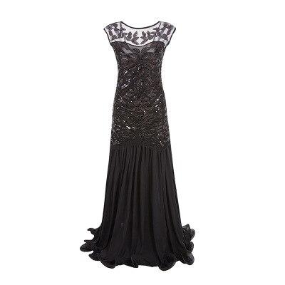 Robe Vintage Années 20 Flapper Noir