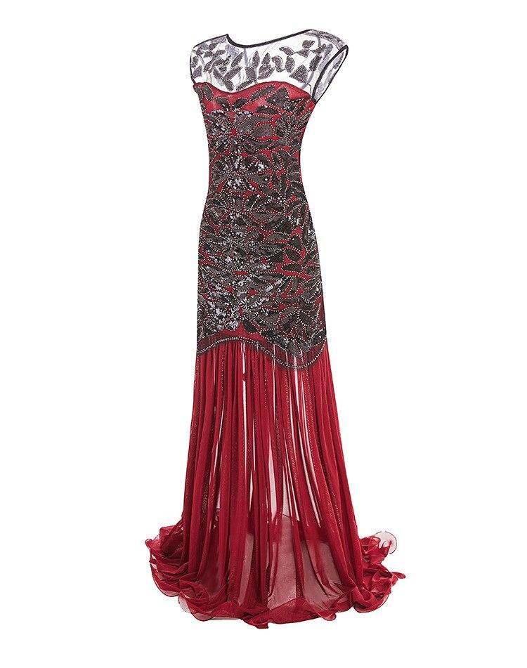 Robe Vintage Années 20 Flapper Rouge