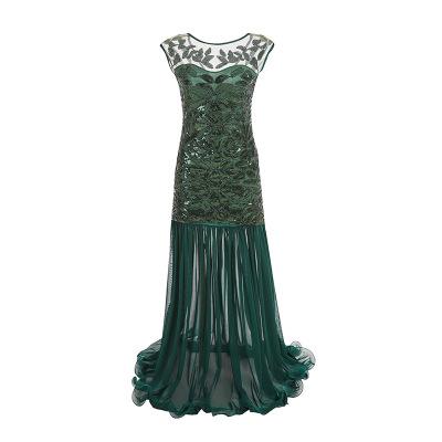 Robe Vintage Années 20 Flapper Vert