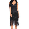 Robe Vintage Années 20 Gatsby Noir