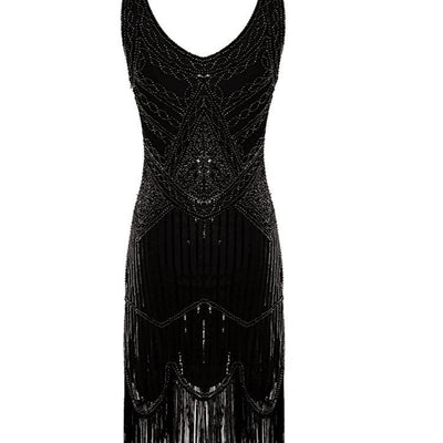 Robe Vintage Années 20 Gatsby Noir
