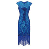 Robe des Années 20 Bleue Grande Taille