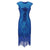 Robe des Années 20 Bleue Grande Taille