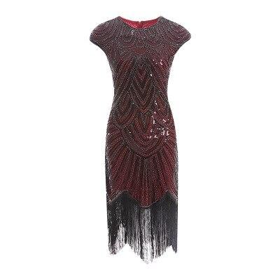 Robe des Années 20 Bordeaux