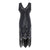 Robe Vintage Années 20 Grande Taille Charleston Noir