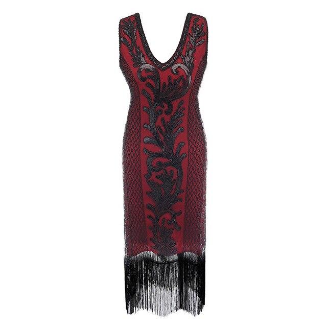 Robe Cocktail Année 20 Rouge
