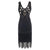 Robe Vintage Années 20 Grande Taille Noir Or