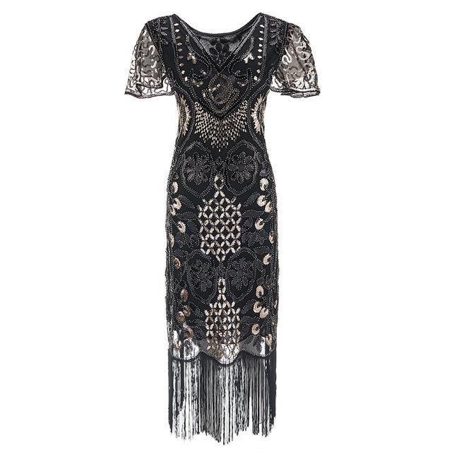 Robe Vintage Années 20 Grande Taille Noire