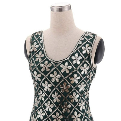 Robe Vintage Années 20 Grande Taille Or