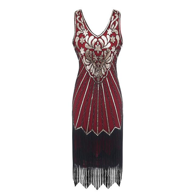 Robe Vintage Années 20 Grande Taille Rouge