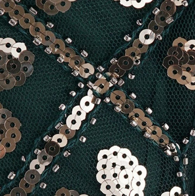 Robe Vintage Années 20 Grande Taille Vert Or