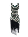 Robe Vintage Années 20 Grande Taille Vert Or