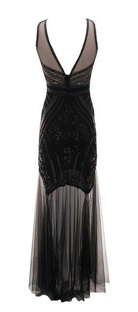 Robe Vintage Années 20 Longue Noir