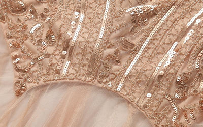 Robe Vintage Années 20 Longue Rose