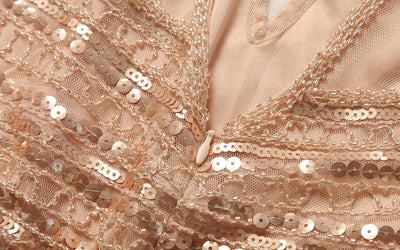 Robe Vintage Années 20 Longue Rose