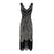 Robe Vintage Années 20 Noir Or
