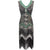 Robe Vintage Années 20 Noir Vert