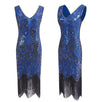 Robe Vintage Années 20 Paris Bleu
