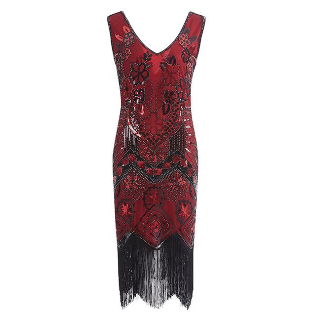 Robe Vintage Années 20 Paris Rouge