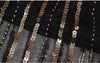 Robe Vintage Années 20 Rétro Noir Or