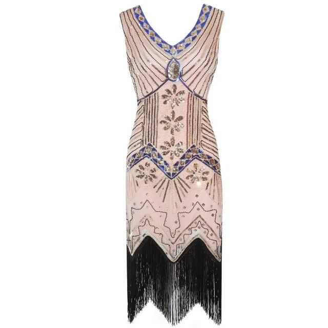 Robe Vintage Années 20 Rose