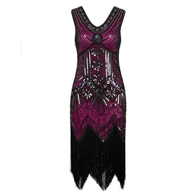 Robe Vintage Années 20 Rose Glamour