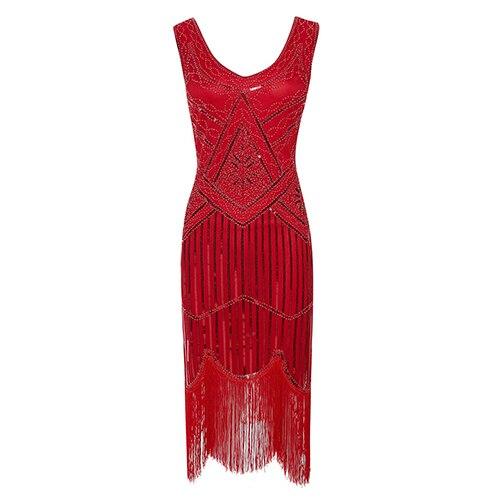 Robe Vintage Années 20 Rouge
