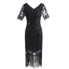 Robe Année 20 Dentelle Noire