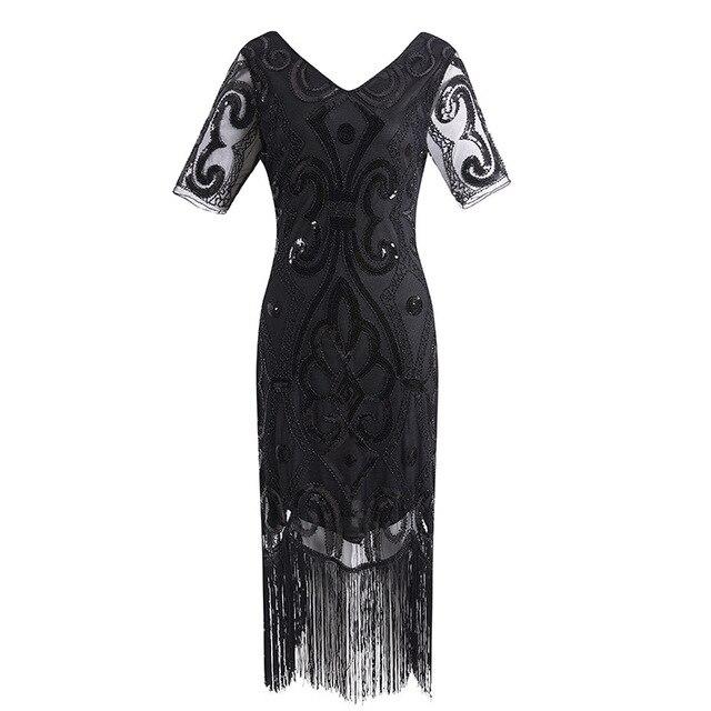 Robe Année 20 Dentelle Noire