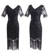 Robe Année 20 Dentelle Noire