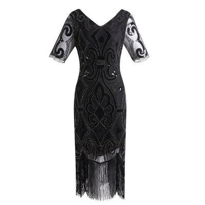 Robe Année 20 Dentelle Sequins