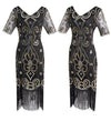 Robe Année 20 Dentelle Dorée