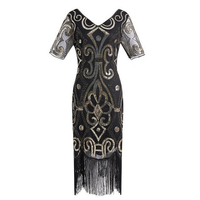 Robe Année 20 Dentelle Dorée
