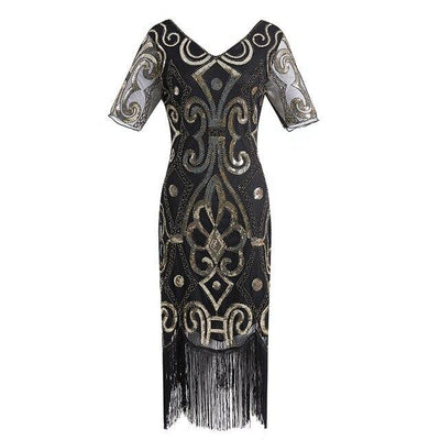 Robe Année 20 Dentelle Dorée