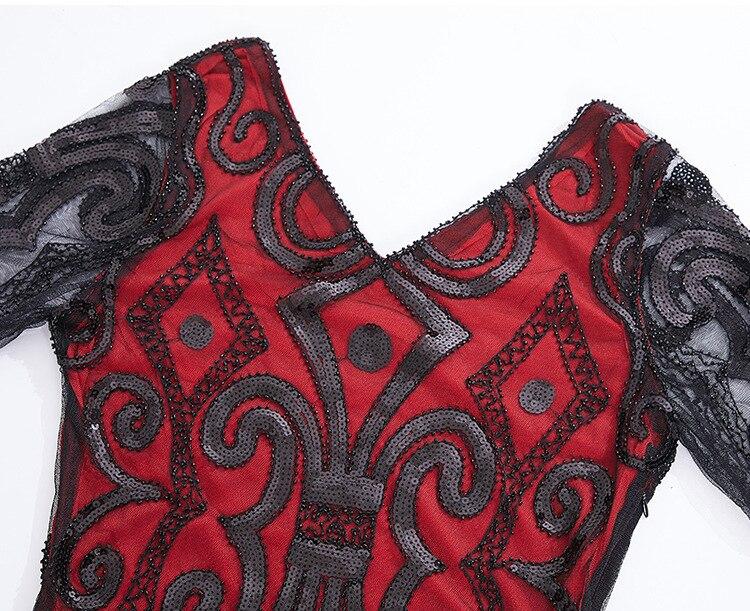 Robe Année 20 Dentelle Rouge