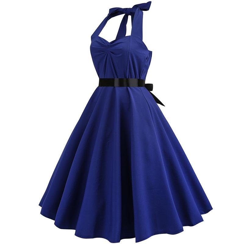 Robe Vintage Bleu Marine