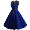 Robe Vintage Dentelle Bleu