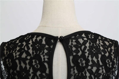 Robe Vintage Dentelle Bleu