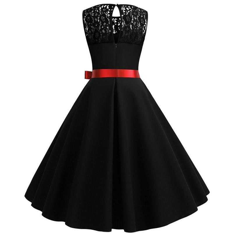 Robe Vintage Dentelle Noir