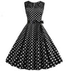 Robe Vintage Dentelle Noir Pois