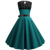 Robe Vintage Dentelle Vert