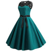 Robe Vintage Dentelle Vert